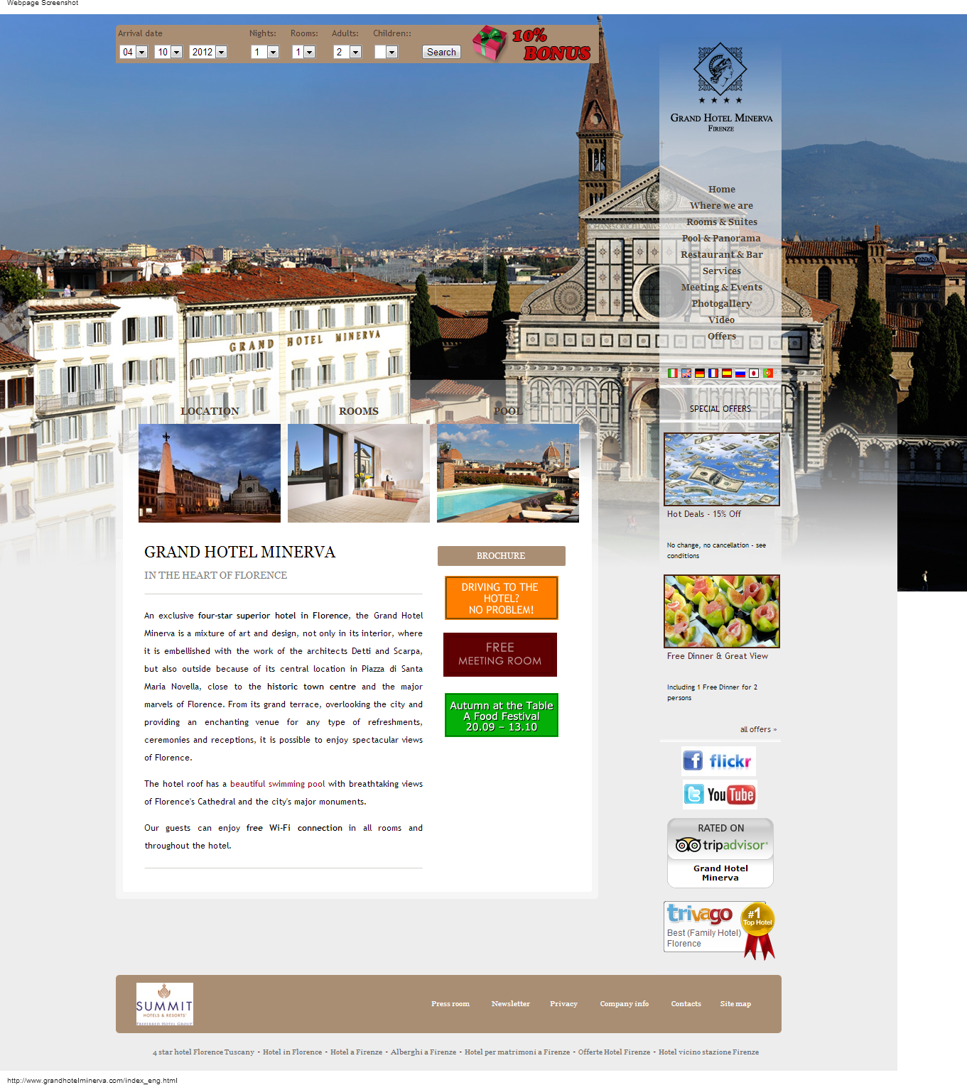 Details : Grand Hotel Minerva: 4-star hotel in Florence historical center - Tuscany (Italy)